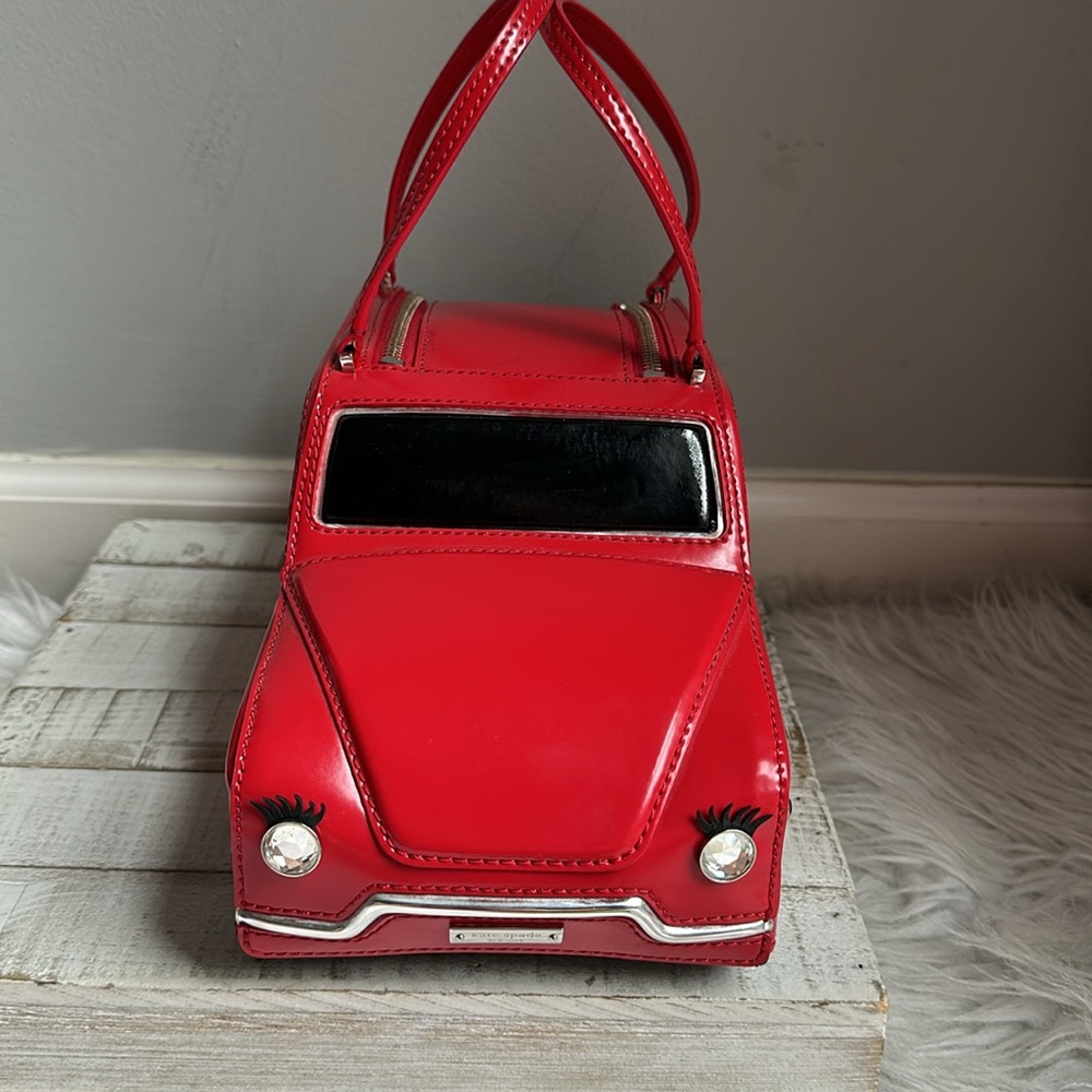 nwt kate spade rose colored glasses red car novelty bag - Picture 2 of 16
